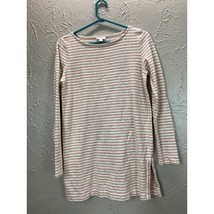 J. Jill Orange Striped Cotton Long Sleeve Tunic Knit Sweater Top Womens ... - $427.43 MXN