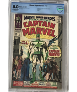 Marvel Super- Heroes  Captain Marvel Comic Book 1st Apperance Graded 8.0 - $499.00