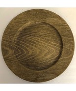 Gold Faux Wood Look 13” Charger Plates-Set of 2-Made of Thick Plastic-NE... - €10,02 EUR
