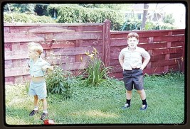 1966 Tonka Jeep Pumper Boys Playing in Yard Ektachrome 35mm Color Slide - £2.74 GBP