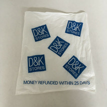Vintage defunct D &amp; K stores plastic store shopping bag movie photo prop - $376.72 MXN