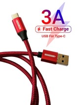Fastronics Heavy Duty Quick Fast Charge USB Type C Data Phone Charger Cable - £6.65 GBP+