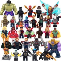 30pcs Super Heroes Avengers Infinity Wars Hulk Thanos Spiderman Minifigures Toys - £41.08 GBP