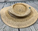 Woven Straw Sun Hat One Size Beach Pool Adult - $33.25