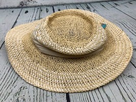 Woven Straw Sun Hat One Size Beach Pool Adult - £25.99 GBP