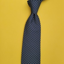 Nautica Men Dress Silk Tie Blue with print 3.5&quot; wide 57&quot; long NWT - £22.79 GBP