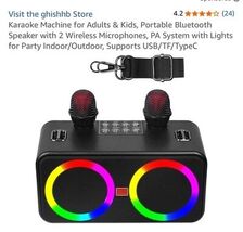 Karaoke Machine for Adults and Kids, Portable Bluetooth Speaker with 2 W... - $49.38 Karaoke Machine for Adults and Kids, Portable Bluetooth Speaker with 2 W... - $49.38