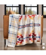 Pendleton Throw Multicolor Legend Lake Reversible Plush 50&quot; X 70&quot; Soft Cozy - $70.30 CAD