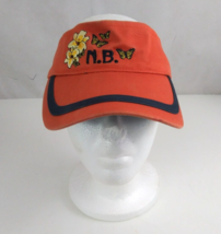 Vintage N.B. Orange With Floral &amp; Butterflies Design Women&#39;s Embroidered... - $12.60