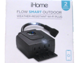 iHome Flow Outdoor Smart Plug with Dual Sockets, Weatherproof IPX3 WiFi ... - £18.67 GBP
