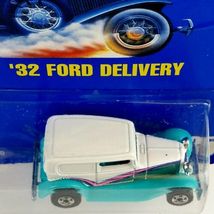 1991 Hot Wheels Blue Card Collector #135 '32 Ford Delivery Truck White Turquoise image 3