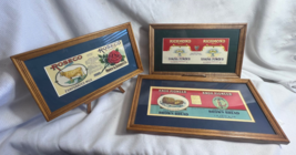 Milk Baking Powder Brown Bread Mixed Antique Original Labels Framed And ... - $39.95