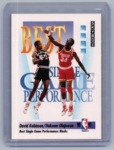 1991 Skybox #311 David Robinson Hakeem Olajuwon Card Blocks Leaders - £1.16 GBP