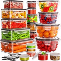 40 PCS Food Storage Containers with Lids Airtight 20 Lids 20 Containers Leakproo - £39.35 GBP