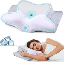 Cervical Pillow for Neck Pain Relief, Cooling Contour Memory Foam Pillows - £17.82 GBP