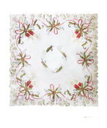 White Vintage Square Embroidered Lace Tablecloth Doilies Table Covers 33... - $314.89 MXN