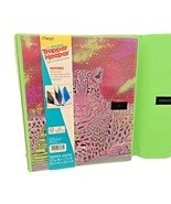 Trapper Keeper Binder Retro Portfolio Folder 2021 Mead Leopard Purple Gr... - £11.86 GBP