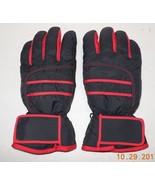 Winter Snow Ski Gloves Black Red Size Large GUC - £11.26 GBP