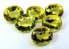 TOP HI-QUALITY 47Ct 6pc Wholesale Lot Synthetic Citrine Oval Faceted Gemstones - £33.81 GBP
