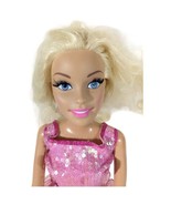 Barbie Just Play with Eyelashes Mattel My Size 27&quot; with Pink Dress Yello... - £36.31 GBP
