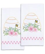 Jack Dempsey Needle Art Bee Hive Decorative Hand Towels - $365.96 MXN
