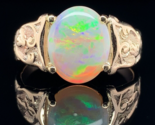 10k and 14k 1.98 Carat Australian Genuine Natural Opal Ring Size 7 (#J6573) - $1,019.70