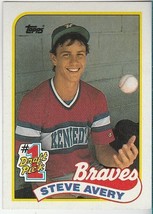 Steve Avery 1989 Topps Baseball # 784 Rookie - £1.22 GBP