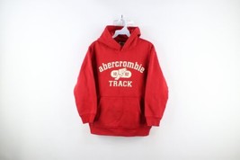 Vintage Abercrombie &amp; Fitch Womens Large Spell Out Track Shoe Heavyweight Hoodie - £62.28 GBP