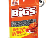 4x Bigs Buffalo Wing Flavor Sunflower Seed Bags 5.35oz Big &amp; Bold Flavor! - £16.86 GBP