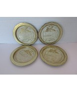 Vtg Mountain Laurel Pennsylvania Aluminum Tin Coasters Set of 4 Souvenir - $73.23 MXN