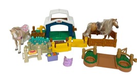 Fisher Price Barn Stable Horses Fences Food Water - £46.38 GBP