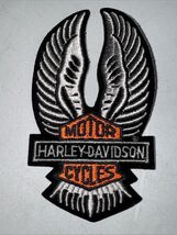 5 1/4" Harley Davidson Eagle Wings UP Patch Jacket HOG Bar &amp; Shield Grey... - $18.05