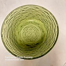 Vintage Anchor Hocking Glass Avocado Green Soreno Cereal Salad Bowl Candy Dish - £11.70 GBP