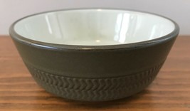 Mid Century Denby Camelot Dark Green 5 ⅛&quot; Fruit Dessert Bowl 2 Row Desig... - $25.23