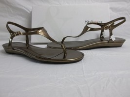 Style &amp; Co Size 6.5 M Lori Bronze T Strap Sandals New Womens Shoes - £45.77 GBP