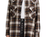 Levi&#39;s Women&#39;s Dylan Western Plaid Shirt Size XS RAVENA PLAID CREME - $39.59