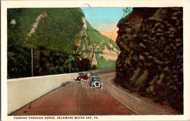 C.1920s Cars Passing Gorge Delaware Water Gap PA Track Mountain Vintage Postcard - £12.65 GBP