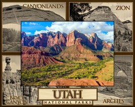 Utah National Parks Laser Engraved Wood Picture Frame (5 x 7) - $30.99