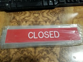 Door Sign Business Commercial Plastic W Adhesive - 10x2 - Closed - £6.15 GBP