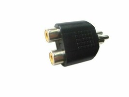 RCA Y Splitter Phono Audio Video Socket Adapter TV Plug 1 Male to 2 Female RCA - $8.33