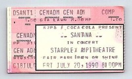 Santana Concert Ticket Stub Juillet 20 1990 Dallas Texas - $39.38