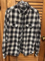 Vintage Field &amp; Stream Mens X-Large Light-Weight Flannel Plaid Button Up Shirt - £15.98 GBP