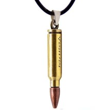 Colgante de bala Collar de cordón de metal Ejército Militar Faux Fake... - £5.09 GBP