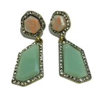 P.phoebus Green Studs Earrings Crystal Rhinestones, Dangle - $4.85