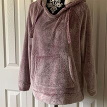 Member's Mark Women's Cozy Plush Pullover Hoodie Wine/Cream Size S - $19.80
