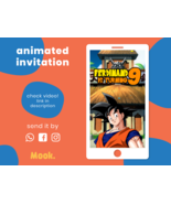 Dragon Ball Z Video Invitation Animated Digital Birthday Invite - $13.00