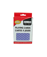 Classic Games Blue Geometric Print Jumbo Playing Cards Poker 5X3.5 in - $12.57