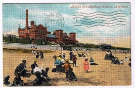 United Kingdom UK Scotland Postcard Aberdeen Beach Bathing Station Postmark 1905 - £2.29 GBP