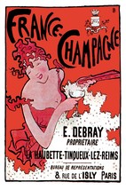 7523.France-Champagne.Woman in red dress enjoys champagne.POSTER.art wall decor - £13.66 GBP+