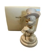 Lenox Disney 6” MICKEY MOUSE STEPS OUT Figurine Gold Ivory Top Hat Cane - £44.12 GBP